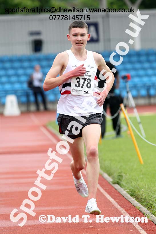 Mens under-20s 5000 metres, Northern Championships, Sport City, Manchester. Photo: David T. Hewitson/Sports for All Pics